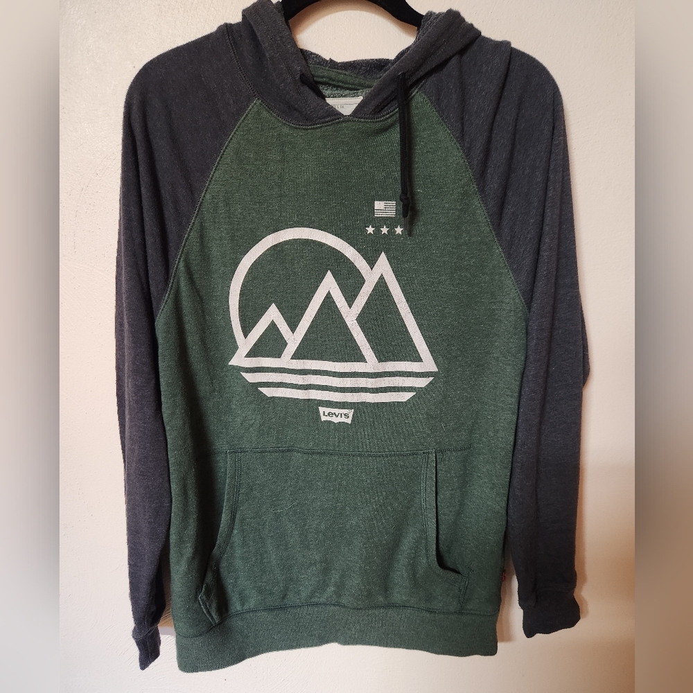 Levi's Forest Green and Charcoal Hoodie